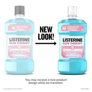 Listerine Gum Therapy Antiplaque & Anti-Gingivitis Mouthwash, Oral Rinse to Help Reverse Signs of Ea...