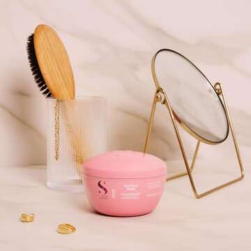 Alfaparf Milano Semi Di Lino Moisture Nutritive Hair Mask - Deep Conditioning Hair Repair Mask for Hydration & Shine - Sulfate, Paraben & Paraffin Free - Professional Quality Hair Care (6.76 oz)