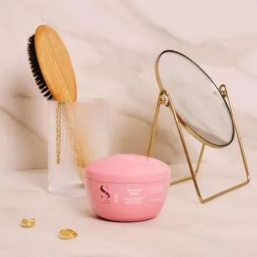 Alfaparf Milano Semi Di Lino Moisture Nutritive Hair Mask - Deep Conditioning Hair Repair Mask for Hydration & Shine - Sulfate, Paraben & Paraffin Free - Professional Quality Hair Care (6.76 oz)