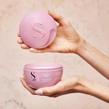 Alfaparf Milano Semi Di Lino Moisture Nutritive Hair Mask - Deep Conditioning Hair Repair Mask for Hydration & Shine - Sulfate, Paraben & Paraffin Free - Professional Quality Hair Care (6.76 oz)