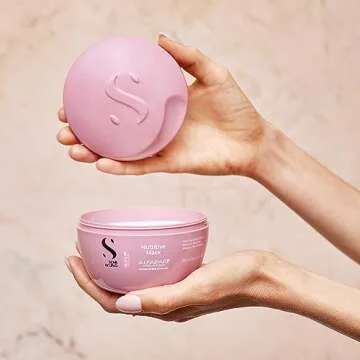 Alfaparf Milano Semi Di Lino Moisture Nutritive Hair Mask - Deep Conditioning Hair Repair Mask for Hydration & Shine - Sulfate, Paraben & Paraffin Free - Professional Quality Hair Care (6.76 oz)