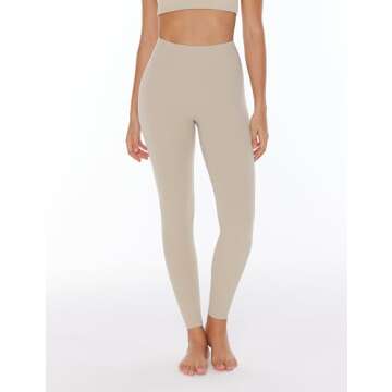 ENERBLOOM Workout Yoga Leggings for Women High Waisted Compression Pants 25"/28" Cream Feeling Tight...