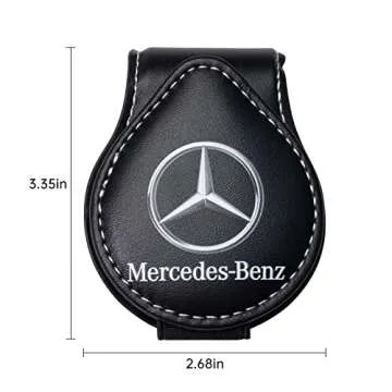 PPODKS Car Sunglass Holder, Eyeglass Holder for Mercedes Benz C E S M Serie CLK GLK GL AB AMG GLS GLE, Sunglass Hanger Mount for Car Sun Visor, Interior Accessories, Black