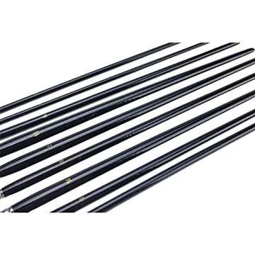 Marrywindix 9pcs Flat Pointed Tip Nylon Hair Acrylic Watercolor Brush Artists Paint Brush Set Black