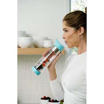 Infusion Pro Water Bottle 24 oz with Straw & Infuser