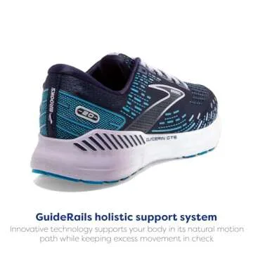 Brooks Women's Glycerin GTS 20 Supportive Running Shoe - Peacoat/Ocean/Pastel Lilac - 9 Medium