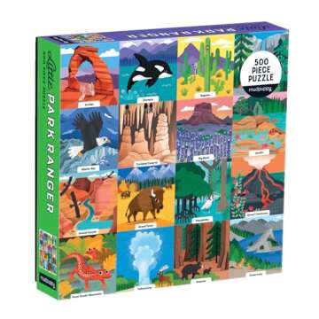 Little Park Ranger 500 Piece Family Puzzle from Mudpuppy - Beautifully Illustrated Portraits of U.S....