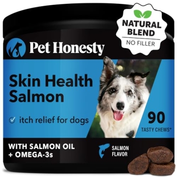 Pet Honesty Salmon Skin Health - Itch Relief for Dogs, Omega 3 Fish Oil for Dogs, Natural Salmon Oil...