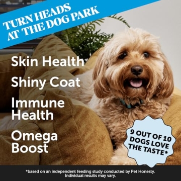 Pet Honesty Salmon Skin Health Chews for Dogs 90 Count