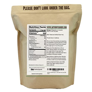 Anthony's Spirulina Powder - Protein-Rich Superfood