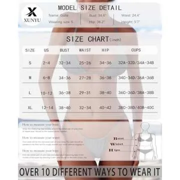 Sexy XUNYU Thong Bikini Sets - Adjustable Two Piece Swimsuit