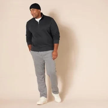 Men's Black Quarter-Zip Fleece Sweatshirt - X-Small