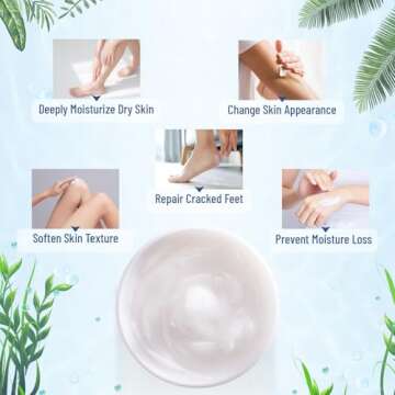 OUKEYA Urea Cream 40 Percent, Urea Foot & Hand Cream for Dry Cracked, 40 per Urea Lotion for Feet Maximum Strength