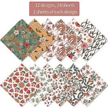 6x6” 160gsm Single Sided Vintage Decoupage Scrapbook Paper Pad