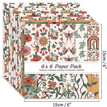 6x6” 160gsm Scrapbooking Paper Pad for Creative Projects