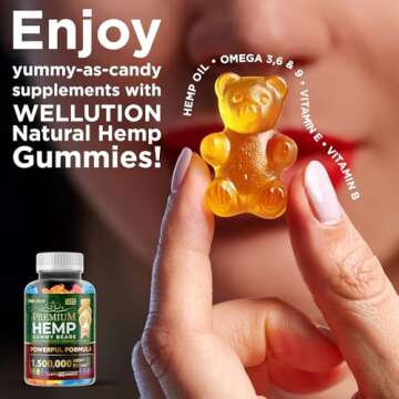 WELLUTION Hemp Gummies - 1500000 MCG Natural Relaxation