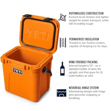 YETI Roadie 24 Hard Cooler in King Crab Orange