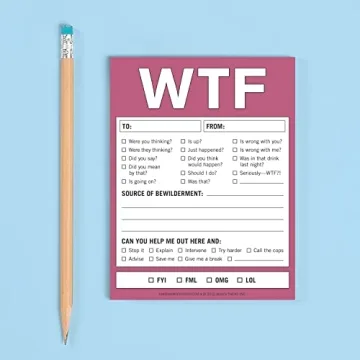Knock Knock WTF Notes Memo Pad - 50 Sheets Checklist