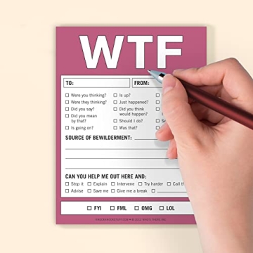 Knock Knock WTF Notes Memo Pad - 50 Sheets Checklist