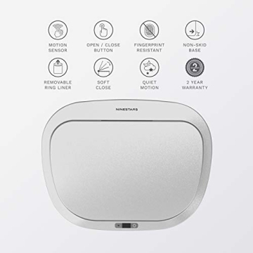 NINESTARS Touchless Infrared Motion Sensor Trash Can