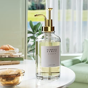 Stylish TIMIFTE Coffee Syrup Dispenser Set with Labels