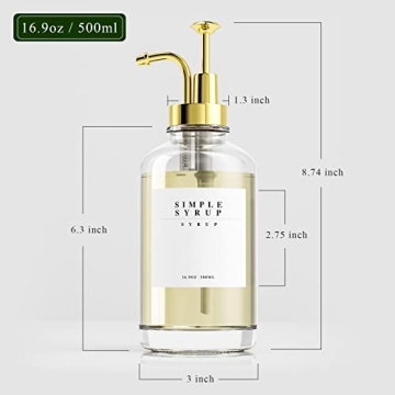 Stylish TIMIFTE Coffee Syrup Dispenser Set with Labels