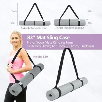 YOGAER Yoga Mat Carrier Strap for Easy Transport and Stretching