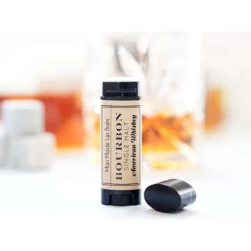 Whiskey Bourbon Flavored Lip Balm, unique funny stocking stuffers for men, white elephant gag gifts ...