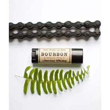 Whiskey Bourbon Flavored Lip Balm, unique funny stocking stuffers for men, white elephant gag gifts for adults, man chapstick lip moisurizers