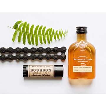 Whiskey Bourbon Flavored Lip Balm, unique funny stocking stuffers for men, white elephant gag gifts for adults, man chapstick lip moisurizers