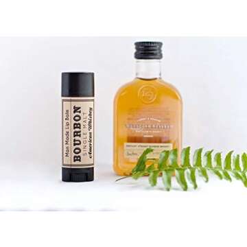 Whiskey Bourbon Flavored Lip Balm, unique funny stocking stuffers for men, white elephant gag gifts for adults, man chapstick lip moisurizers