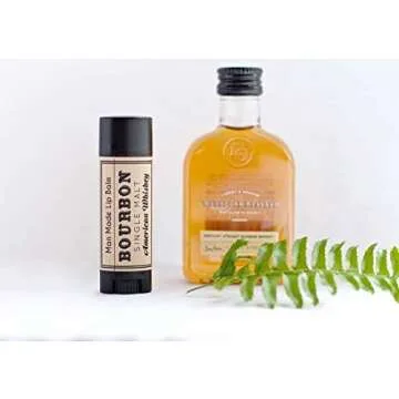 Whiskey Bourbon Flavored Lip Balm, unique funny stocking stuffers for men, white elephant gag gifts for adults, man chapstick lip moisurizers