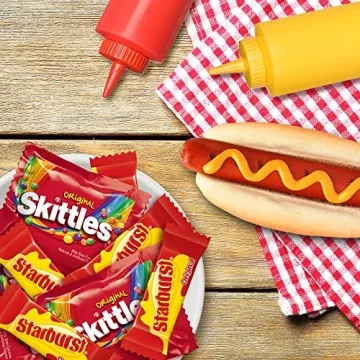 SKITTLES & STARBURST Candy Fun Size Variety Mix 31.9-Ounce Bag, 65 Pieces