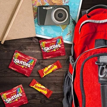 SKITTLES & STARBURST Candy Fun Size Variety Mix 31.9-Ounce Bag, 65 Pieces