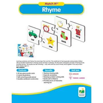 Engaging Rhyme Puzzle Game for Kids Ages 3-5