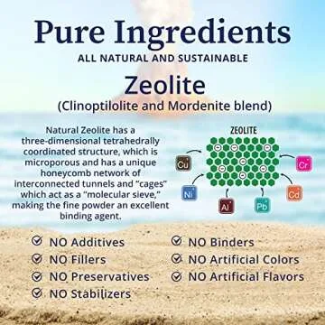 BioPure ZeoBind – 100% Natural Mineral Blend of Clinoptilolite and Mordenite Powder That Detoxes and Cleanses The Body to Support Immunity, Gastrointestinal Health, and Microbiome Balance – 200g