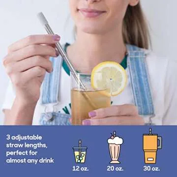 Flyby Portable Reusable Drinking Straws - Eco-friendly & Stylish