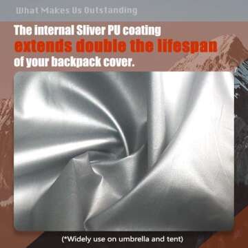 Frelaxy Waterproof Backpack Rain Cover, 8000mm Waterproof Level, Upgraded Ultra-Strong Multilayer Structure, Antislip Cross Buckle Strap, Ultralight Compact Portable, for Hiking, Camping, Traveling