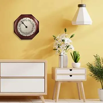 DayClocks Classic Day of The Week Wall Clock with Solid Wood Frame – Calendar Day Clock – Ideal Retirement Gift for Men & Women – Mahogany, 10"