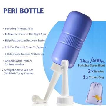 Postpartum Peri Bottle Upside Down Mom Spray Bottle Shattaf Portable Bidet for Postpartum Care, Baby...