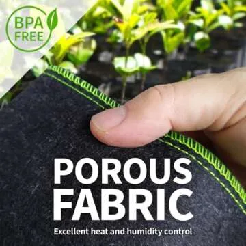 Garnen 10 Gallon Garden Grow Bags (5 Packs), Vegetable/Flower/Plant Growing Bags, Nonwoven Fabric Pots Planter for Outdoor and Indoor Planting