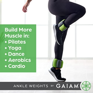 Gaiam Ankle Weights Adjustable Set for Resistance Training