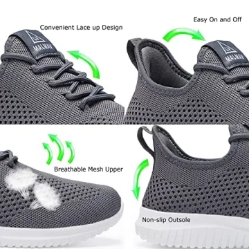 VAMJAM Men's Breathable Running Shoes - Size 10