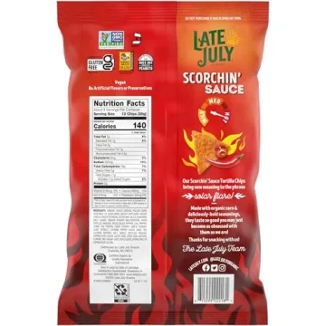 Tasty Late July Snacks Tortilla Chips, 7.8 Oz. Pack