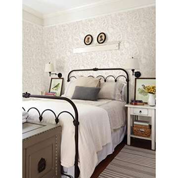 NuWallpaper Cream Terrene Peel and Stick Wallpaper