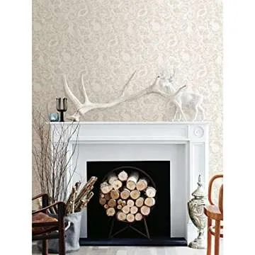 NuWallpaper Cream Terrene Peel and Stick Wallpaper