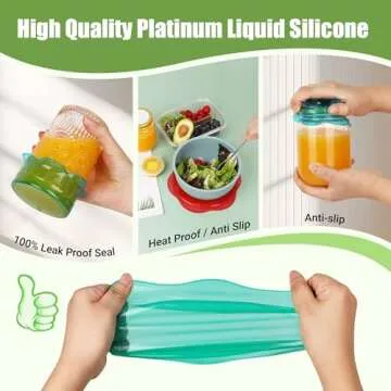 Silicone Stretch Lids for Food Storage - 6PCS