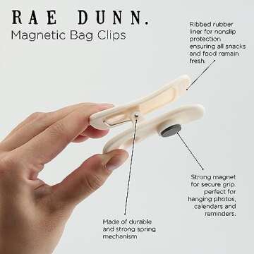 Rae Dunn Bag Clips - Colorful & Durable Food Storage