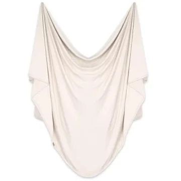 K E L O R Luxury Cooling Travel Blanket - Stretchy, Lightweight Soft & Breathable Shawl Wraps for Women | Easy-Care, Perfect for Travel, Airplane Blanket or Women Shawl(Fawn, Single-Sided)