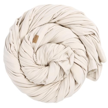 K E L O R Luxury Cooling Travel Blanket - Stretchy, Lightweight Soft & Breathable Shawl Wraps for Women | Easy-Care, Perfect for Travel, Airplane Blanket or Women Shawl(Fawn, Single-Sided)